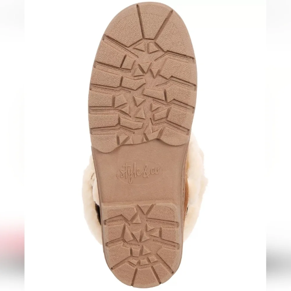 Style & Co Witty Cold-Weather Boots Tan -7 - Picture 4 of 8